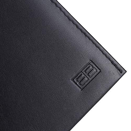Brooklyn Bridge Genuine Leather RFID Blocking Slim Bifold Wallet for Men – Coin Pocket, ID Window & Multiple Card Slots | Anti-Theft Travel Wallet | Gift for Him