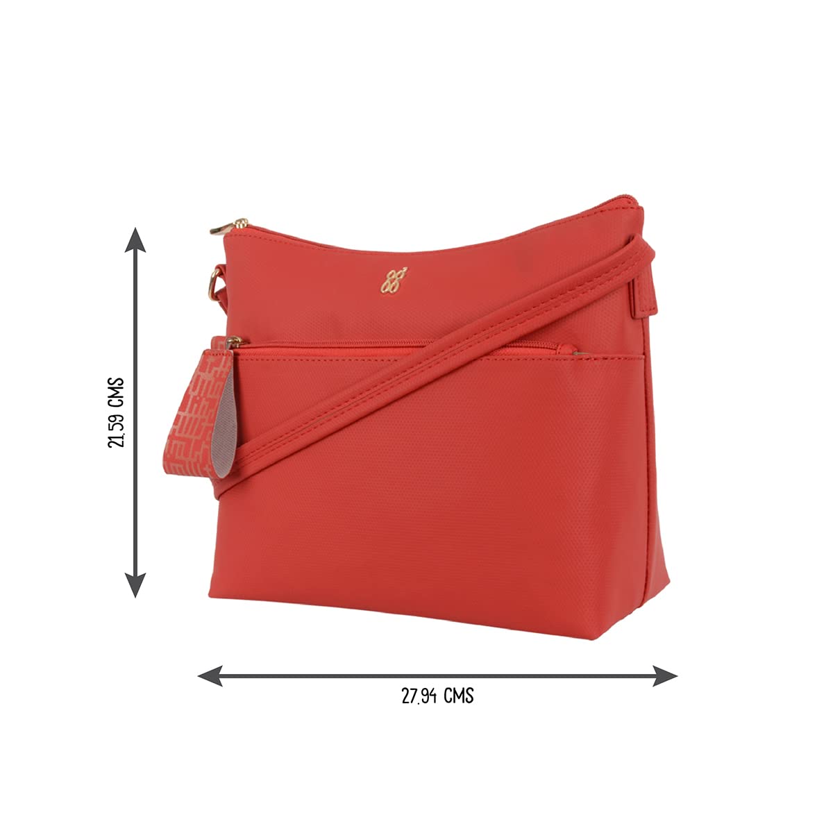 Baggit Women Red Hobo Sling Bag Small Size | Ladies Stylish Casual Cross Body Purse Handbag