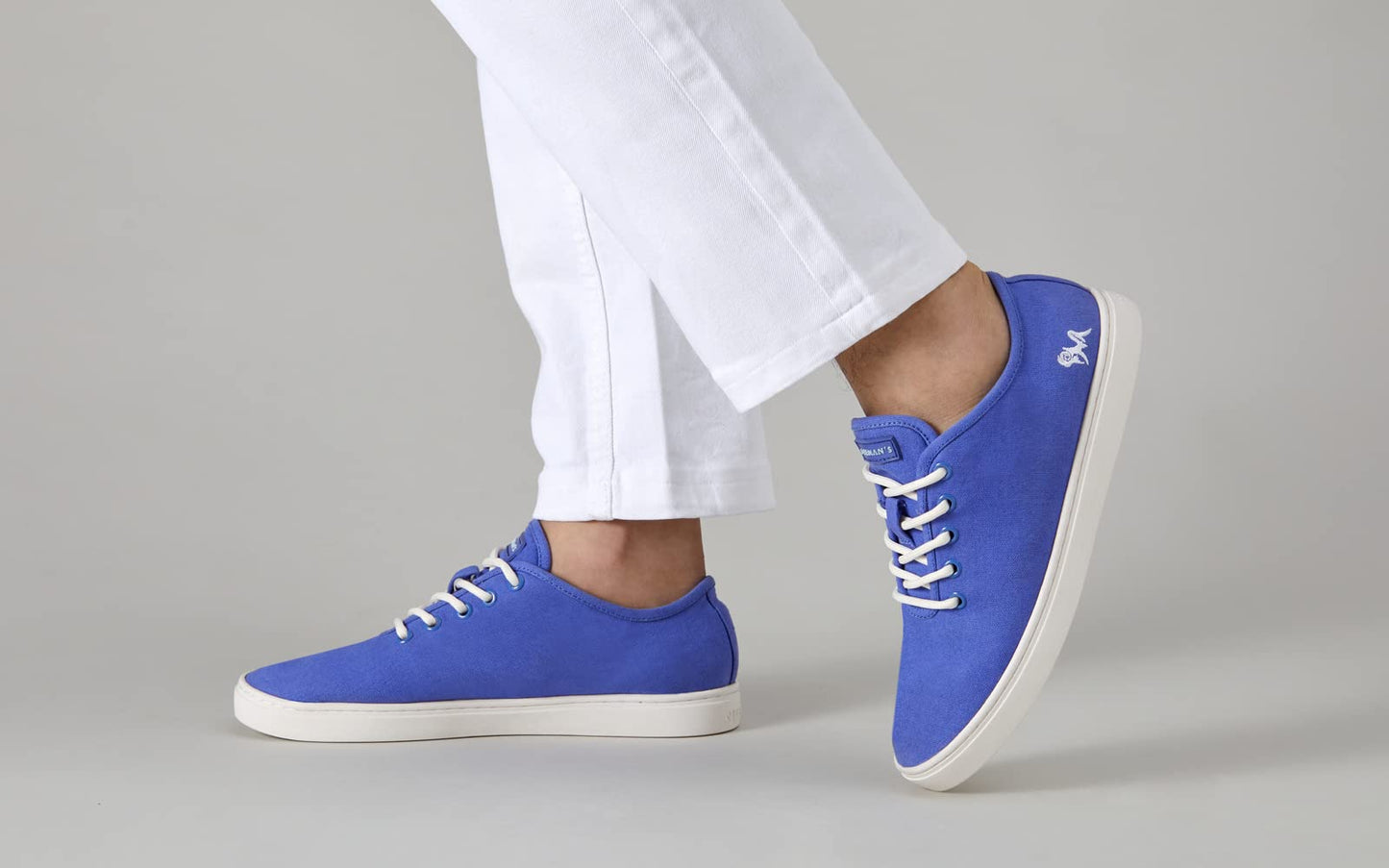 Neeman's Cotton Classic Sneakers for Men | Comfortable & Stylish Lace Up Casual Shoes for Men's | Trendy, Stylish, Breathable, Lightweight Rubber Sole Walking Sneakers (Very Peri, UK7)