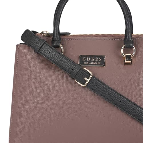 Guess Women's Taupe Textured Satchel Bag| Ladies Purse Handbags | Gift For Ladies