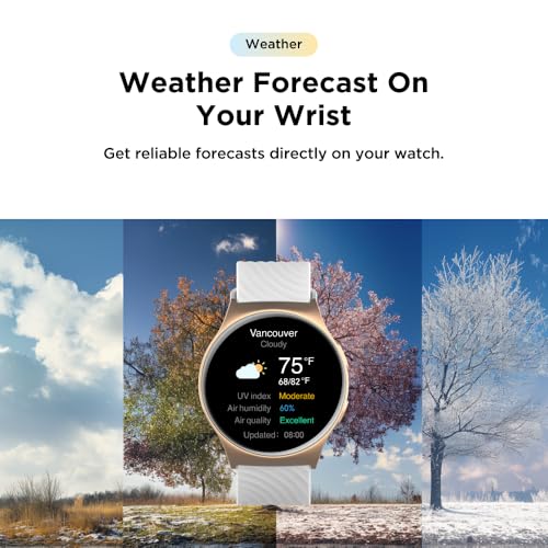 Motorola Moto Watch 120 - Premium Bluetooth Smartwatch with AMOLED Display, 10-Day Battery, Heart Rate & SpO2 Tracking, Fitness & Health Monitoring, Compatible with Android and iPhone - Rose Gold