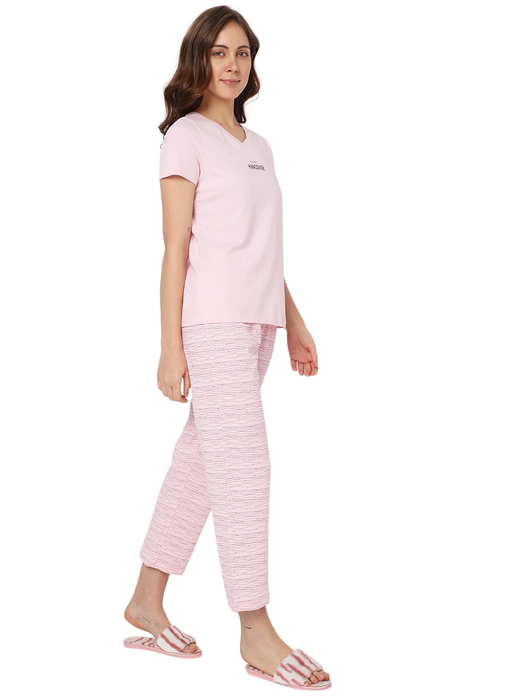 VERO MODA Intimates Regular Fit Sleepwear Set (254665901_Parfait Pink_M)