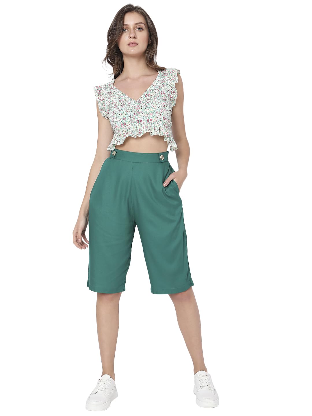 VERO MODA Straight Fit Pant (10279449_Creme De Menthe_S)