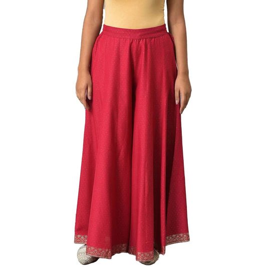 W for Woman Women's Regular Divided Skirt (22AUW62217-119997_Dark Pink