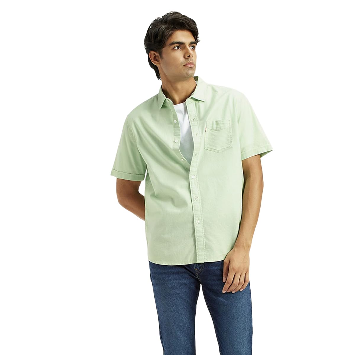 Levi's Men's Regular Fit Shirt (32908-0365_Green