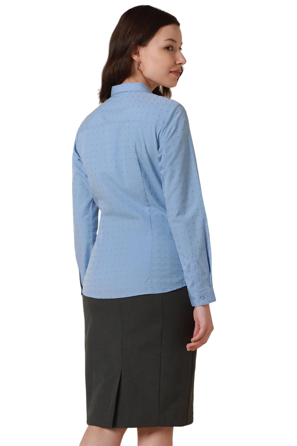 Allen Solly Women Blue Print Long Sleeves Shirt