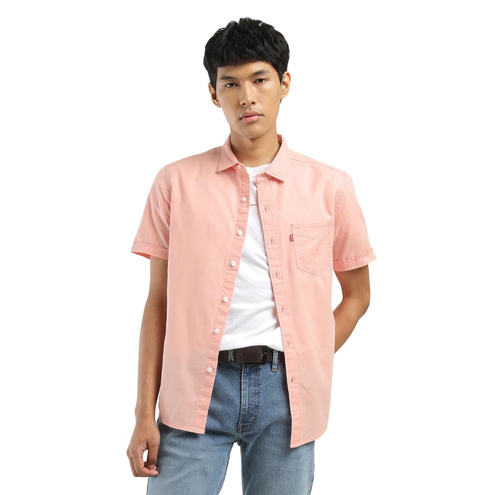 Levi's Men's Solid Slim Fit Shirt (32908-0342_Pink