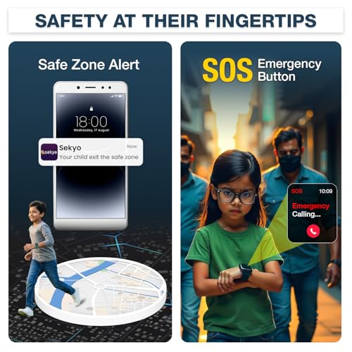 sekyo Carepal Pro (Smartchoice) 4G Kids Smart Watch | Video Call, Accurate & Live GPS Location |App Control, Family Chat, Pedometer, Safe Zone, SOS, Good Habit Coach | SmartWatch for Kids, Boys/Girls