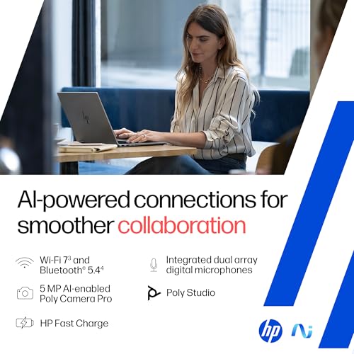 HP Omnibook X Flip OLED (Previously Envy) Intel Core Ultra 5 226V, 40 Tops (16GB LPDDR5x, 1TB SSD) 3K,120hz, 14''/35.6cm, 2-in-1, Win11, M365* Office24, Silver, 1.38kg, fm0099TU Next Gen AI Laptop