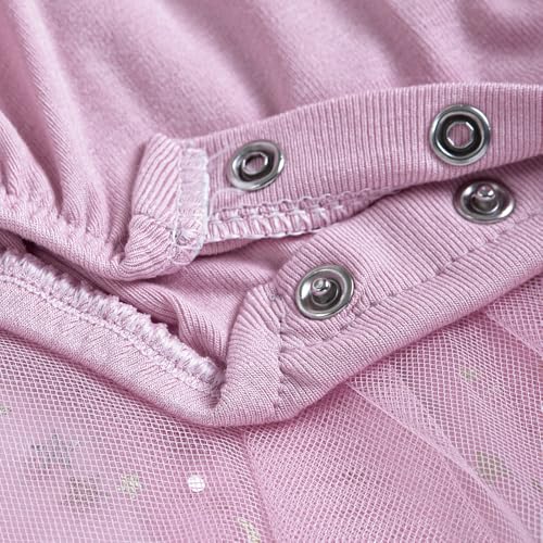 Hopscotch Girls Lilac Full Sleeves Lace Embellished Onesie For Age (6-9 Months)