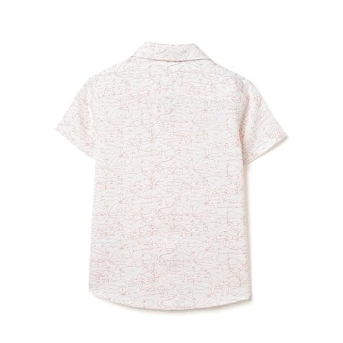 United Colors of Benetton Regular Fit Resort Collar Printed Shirt White