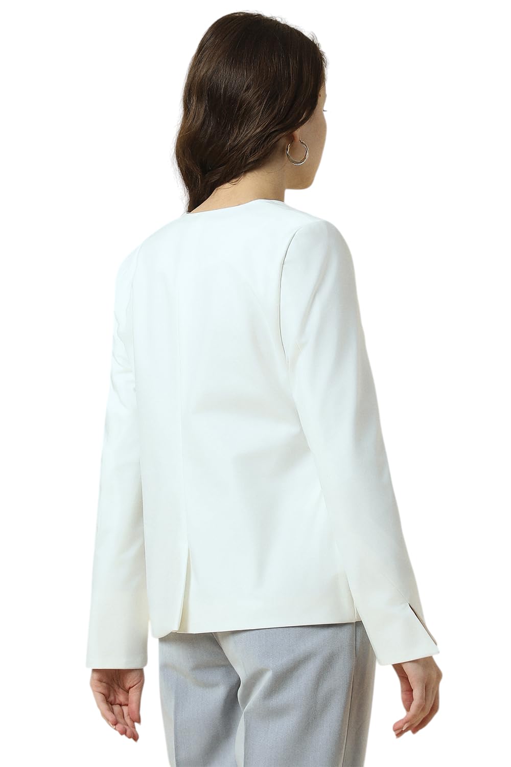 Allen Solly Women's Blazer (AHBZWRGF764431_White