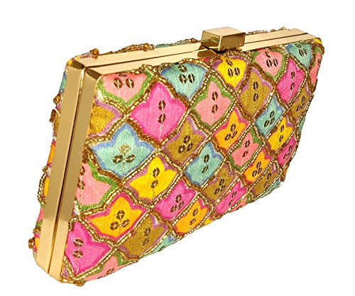 DUCHESS Women Party Box Clutch (Multi)