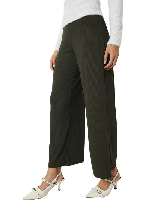 Max Women Ribbed Trousers (Green_XL)