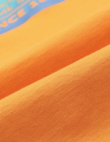 U.S. POLO ASSN. Mens Solid Half Sleeve Graphic Round Neck T-Shirts (UDTSHS0879_Orange_M)