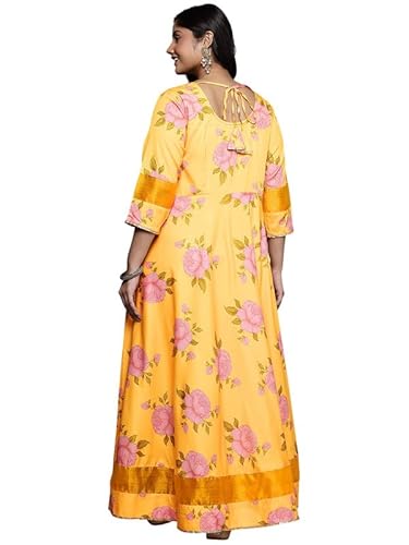 Floral Printed Sequined Detail V-Neck Maxi Dress