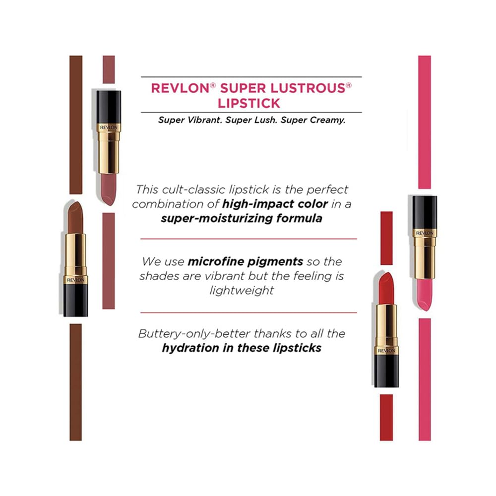 Revlon Super Lustrous Lipstick, Blushing Nude (4.2g)