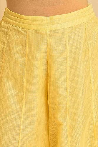 W for Woman Women's Regular Divided Skirt (23FEW62452-219526_Light Yellow_WL)