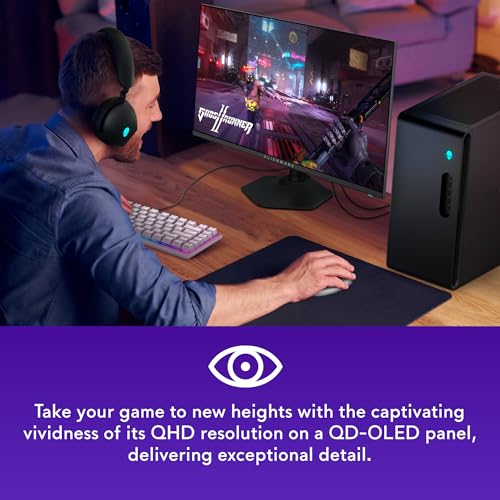 Alienware AW2725DF - OLED Gaming Monitor - 26.7" Quantom-Dot WQHD (2560 x 1440) 360Hz 0.03Ms Display, AMD FreeSync Premium Pro, HDMI/DP/USB 3.2 Gen1, Height/Tilt Adjustment