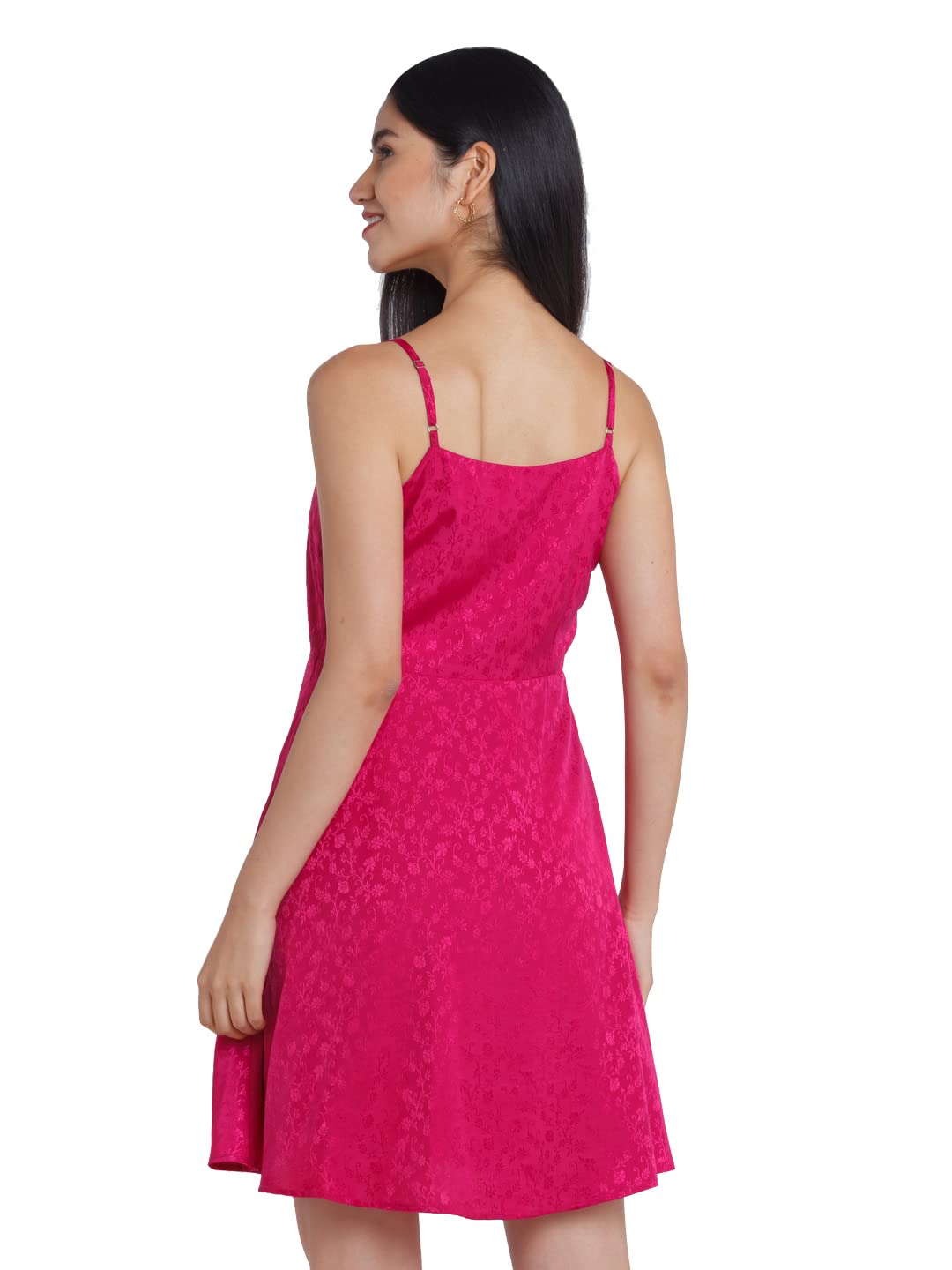 Zink London Women's Wine A-Line Short Dress