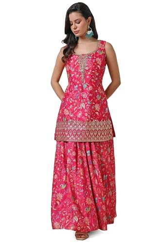 Soch Women's Brasso Salwar Suit (EWA4CD21069A_Fuchsia