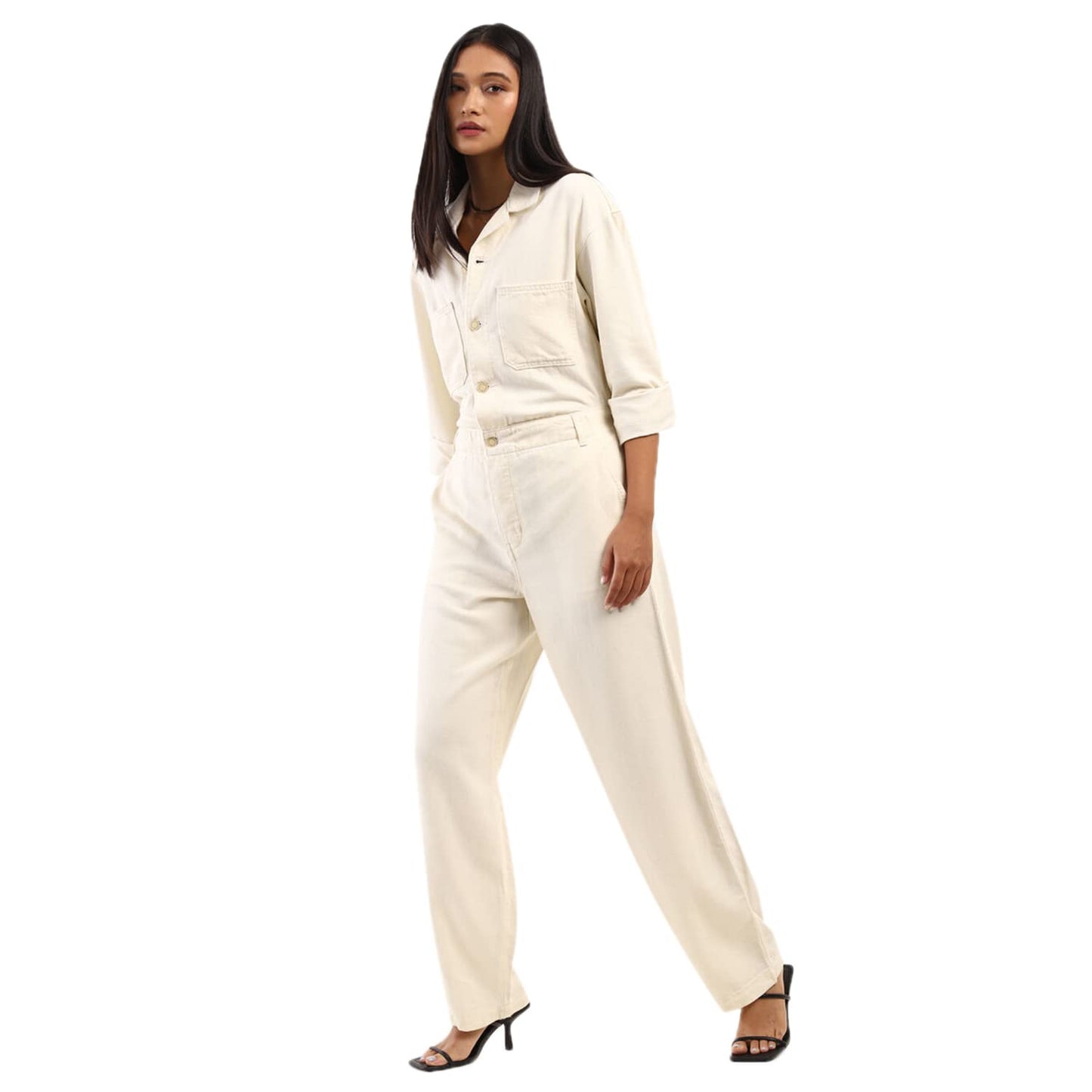 Levi's X Deepika Padukone Cargo Jumpsuit (A3714-0000_XS_Beige)