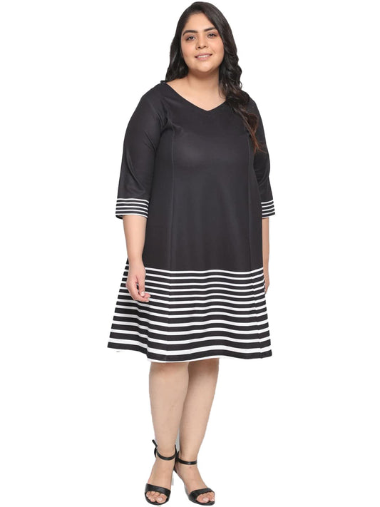 AMYDUS Plus Size Dress for Women | Printed | A Line Fit | Cloud Soft Fabric | Sweat Absorbing | XL to 9 XL Dresses | White Black