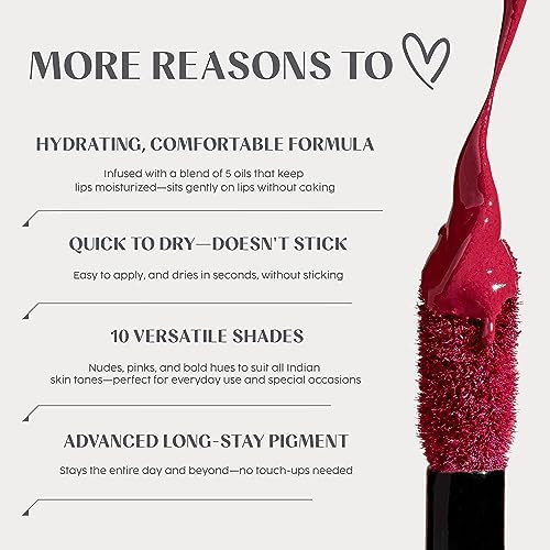 House Of Makeup Hydrating Liquid Lipstick | Nude Lipstick Shades | Comfy Liquid Lipsticks For Women | Everyday Nude Shade Lipstick | Liquid Matte Lipstick | 5 ml | (Honey Coral)