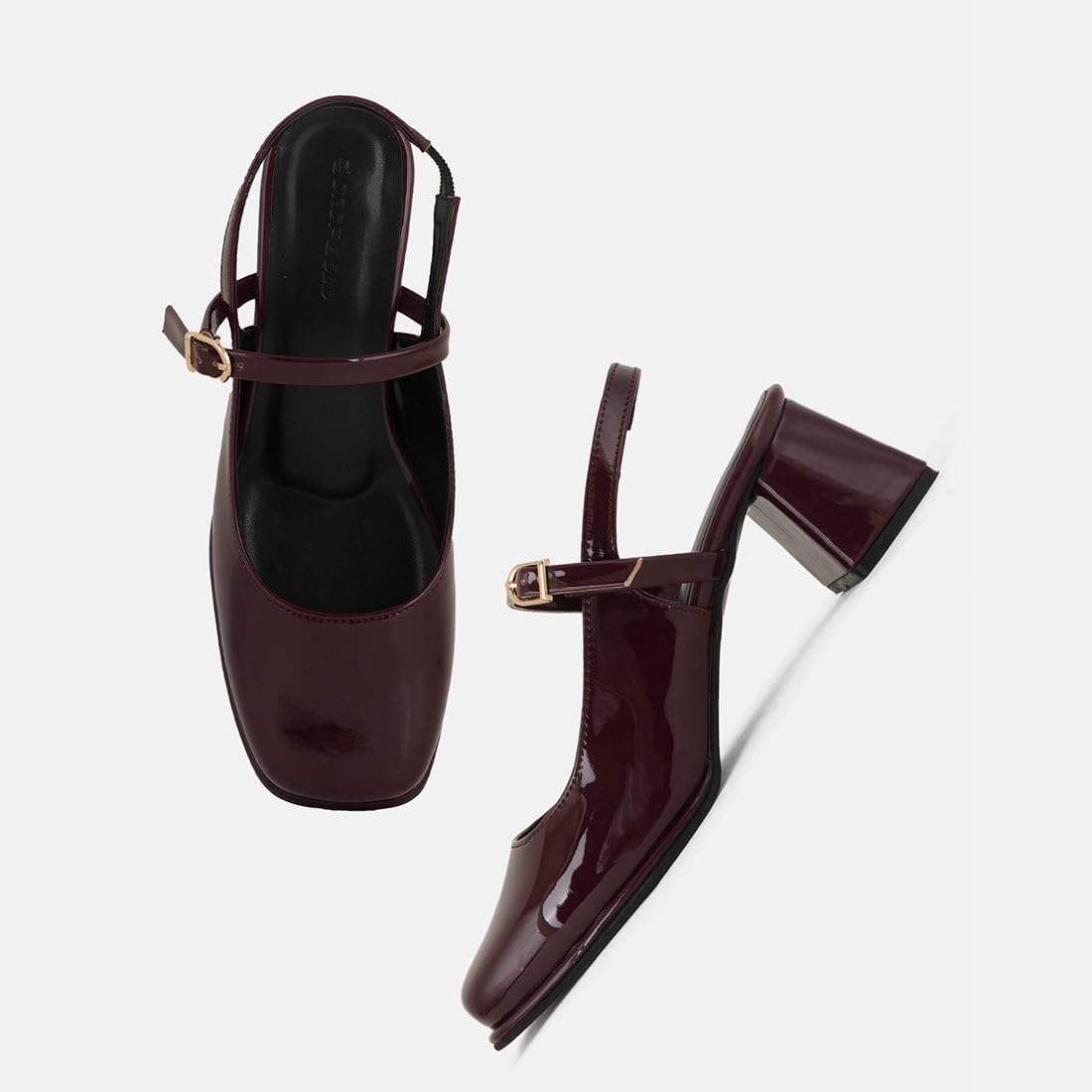 DROP BOLD | Elegant Square Toe Mules Block Heel Sandals for Women & Girls – Stylish, Comfortable Footwear for Every Occasion