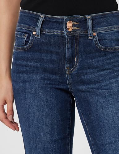 ONLY Women Washed Cotton Blend Flared Fit Mid Rise Blue Jeans