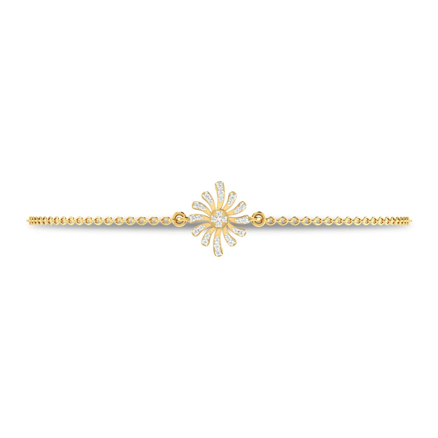 DISHIS 18KT Yellow Gold and Diamond Bracelet for Women