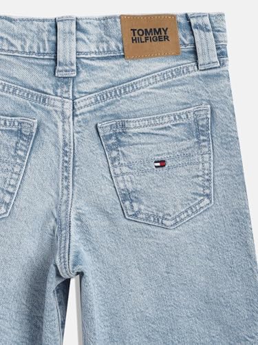 Girls Solid Regular-Fit Cotton Jeans Light-Blue