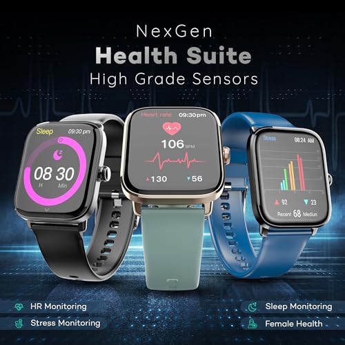 Pebble Ultra Rapid 1.83" HD Display. India's First Fastest Charging, Premium Metal Built, Unisex Design Smartwatch (Jet Black)