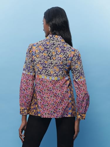 Label RITU KUMAR Purple Botanic Print Shirt