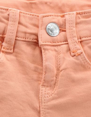 U.S. POLO ASSN. Girls Unfinished Hem Solid Shorts Orange
