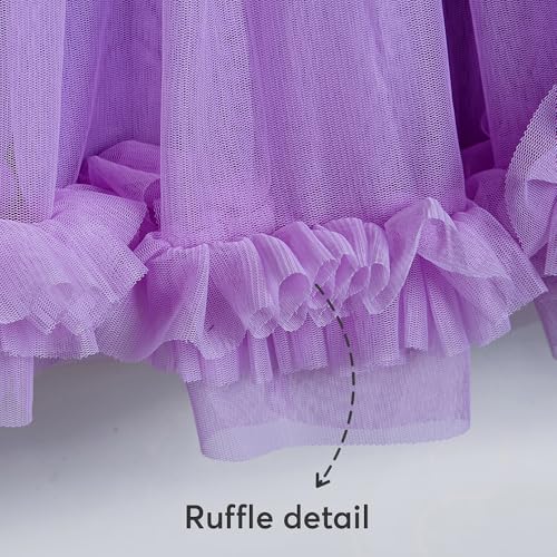 Hopscotch Girls Purple Sleeveless Ruffled Sequined Gown for Age (7-8 Years)