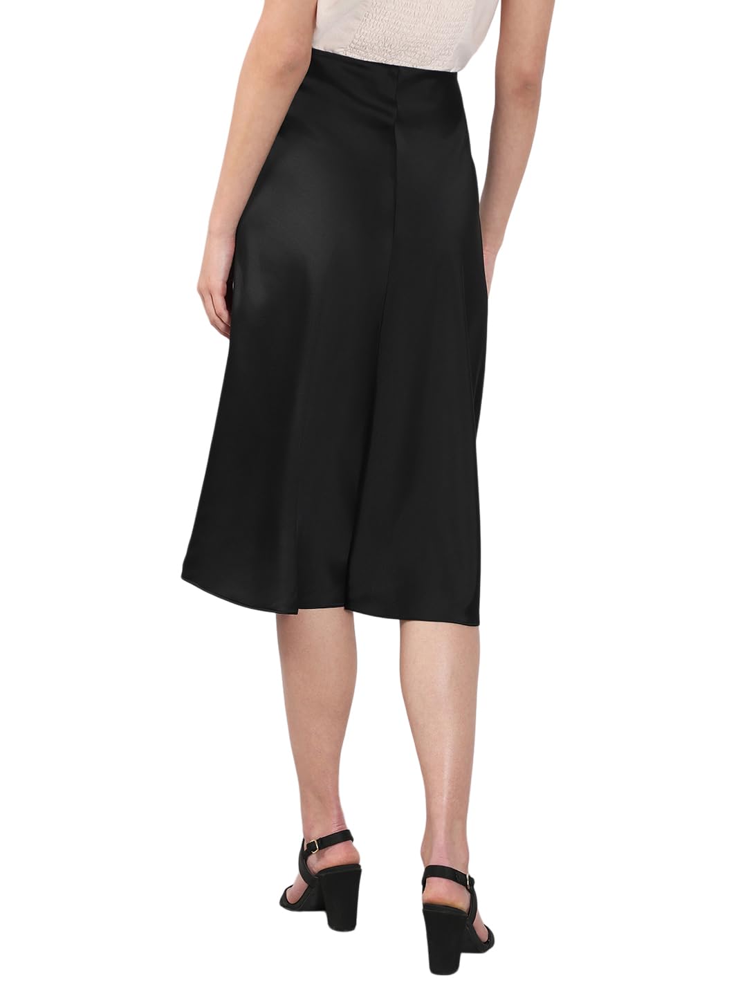 VERO MODA Women's Flared High-Rise Black Skirt