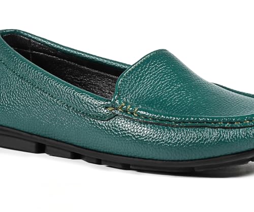 LOUIS STITCH Women’s Peacock Blue Premium Slip-On Loafers | Elegant Solid Slip-On Comfort Shoes for Casual and Formal Wear | Slip-On Loafer Shoes for Women | LSLD-BLR-PLPB | UK-6