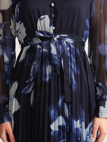 Kazo Omega Maxi Dress with Belt (Blue XL)