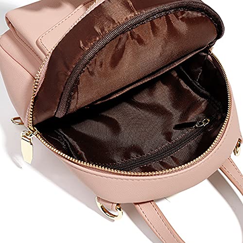 GEFIRE Womens Backpack Women Backpack， Mini Soft Touch Multi-Function Small Backpack ，Ladies Shoulder Bag Purse Black，PU Single Shoulder Ladies Bag (Color : Dark blue)
