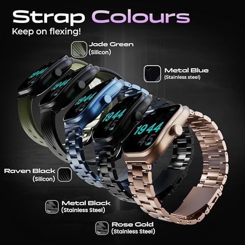 GOBOULT Trail Smartwatch 2.01" 3D Curved HD Display, BT Calling 5.3, 600 Nits Brightness, IP68, 190+ Watchfaces, 120+ Sports Modes, AI Voice Assistant, SpO2 Monitoring (Rose Gold)
