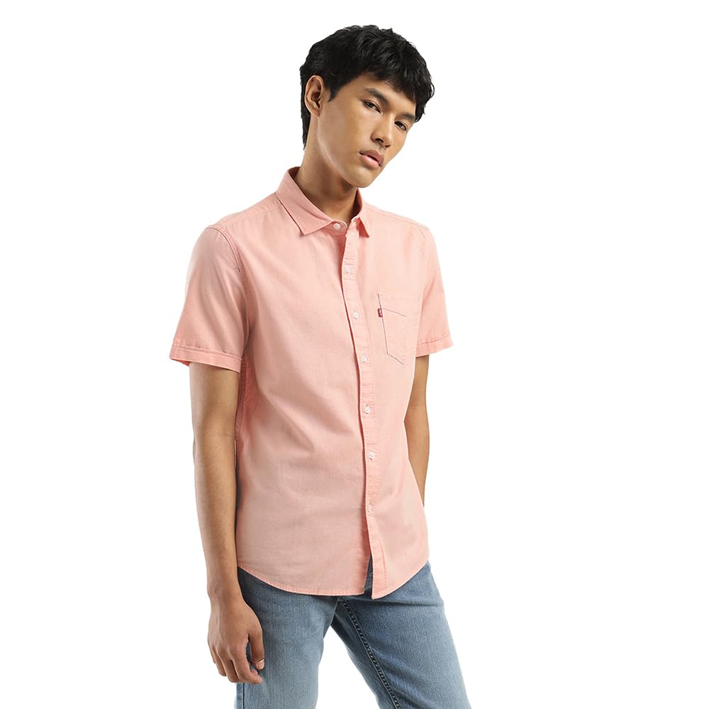 Levi's Men's Solid Slim Fit Shirt (32908-0342_Pink
