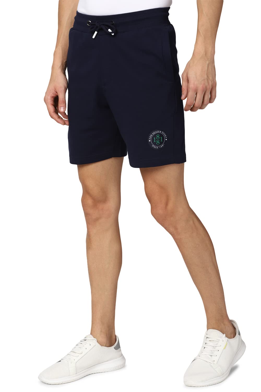 Van Heusen Sport Men's Chino Shorts (VSLOWATFB50543_Navy_L)