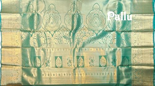 SREE KUMARAN Women's Kanchipuram Silk Pure Pattu Sarees With Blouse (VSK128-1)