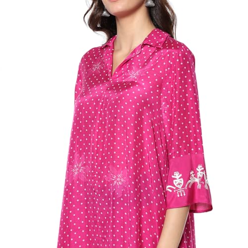 BIBA Women's Modal Kurta Sets (SKDBNDJ9608AW24PNK_Pink