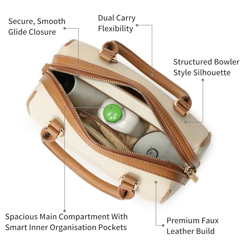 Fastrack Swirl Satchel | Women’s Faux-Leather Satchel| Dual Carry Handles, Adjustable Strap & Spacious Main Compartment