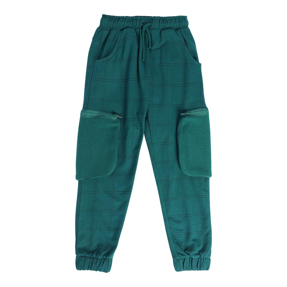 Hopscotch Boys Green Checkered Trackpants (2-3 Years)