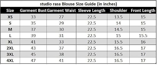 studio rasa Women's Plus Size Cotton Tissue Sheer Sleeves Readymade Saree Blouse for Festive Wedding Party (TPWC12309-2XL_BL_Silver_2X-Large)