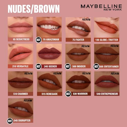 Maybelline New York SuperStay Matte Ink Liquid Lipstick - Enchanter 380, Highly pigmented, Transfer Proof & Fade Proof. Maybelline New York SuperStay Matte Ink Liquid Lipstick Lasts Up To 16Hr | 5ml