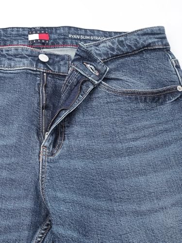 Mid-Wash Slim-Fit Mid-Rise Jeans Blue